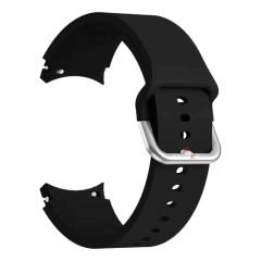 Samsung Galaxy Watch 6 40 43 44 47mm Uyumlu Orjinal Tasarım Kavisli PureLux Silikon Kordon Siyah - Siyah