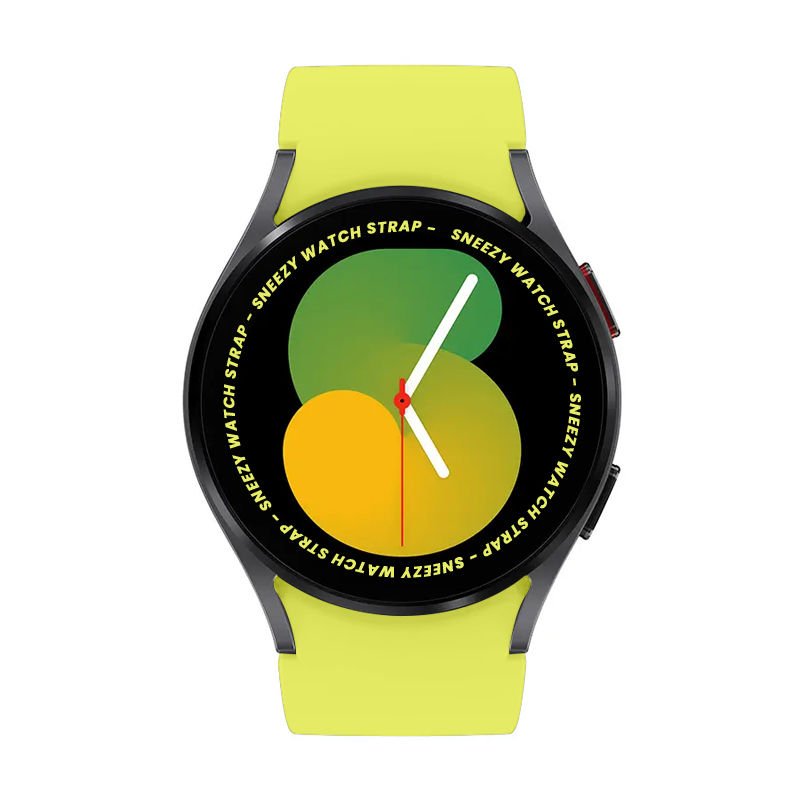 Samsung Galaxy Watch 6 40 43 44 47mm Uyumlu Orjinal Tasarım Kavisli PureLux Silikon Kordon Sarı - Sarı