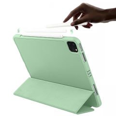 Apple iPad Pro 12.9 İnç 3.4.5.6. Nesil Kılıf Craft Kalem Bölmeli Uyku Modlu Kapaklı Smart Case Yeşil - Yeşil
