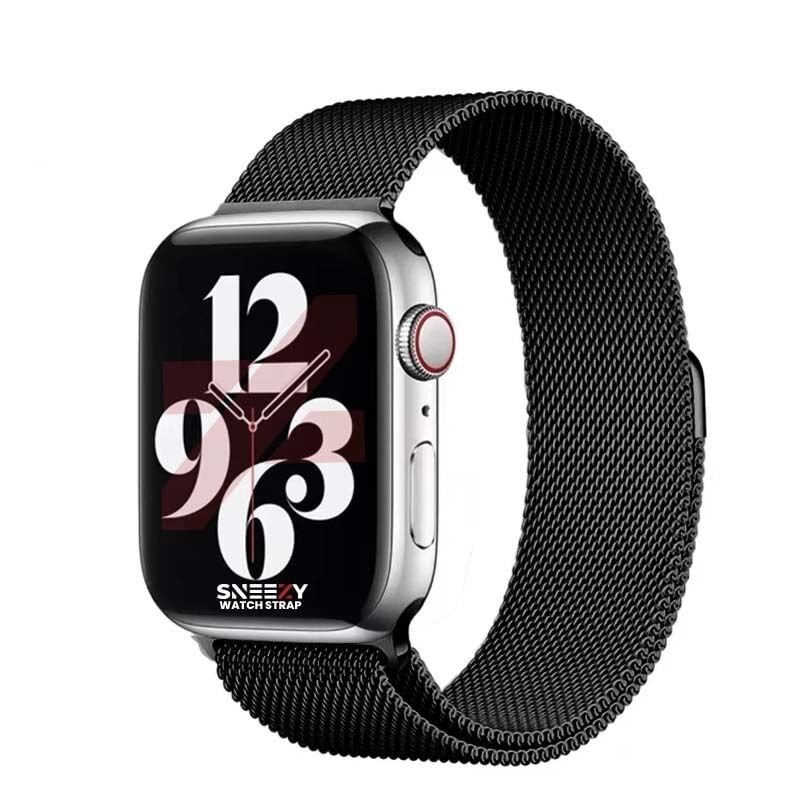 Apple Watch 38mm 40mm 41mm Seri 3 4 5 6 7 8 Se Uyumlu Woven Wire Tasarım Metal Hasır Kordon