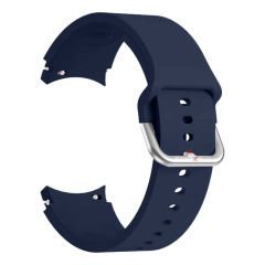 Samsung Galaxy Watch 6 40 43 44 47mm Uyumlu Orjinal Tasarım Kavisli PureLux Silikon Kordon Lacivert - Lacivert