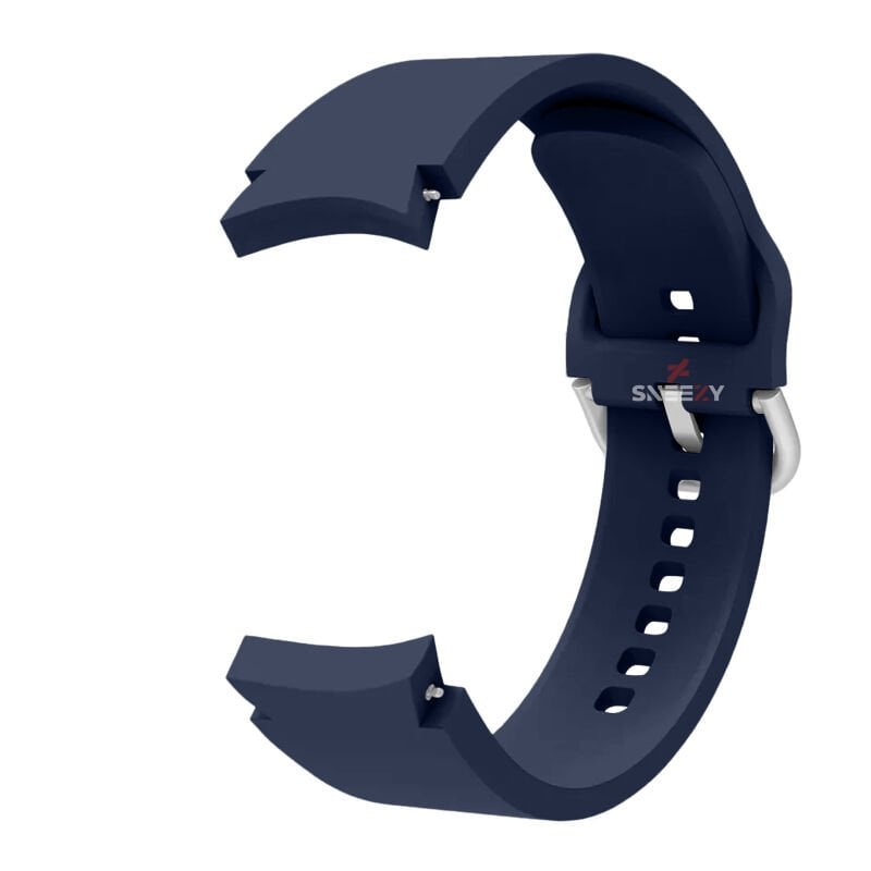 Samsung Galaxy Watch 6 40 43 44 47mm Uyumlu Orjinal Tasarım Kavisli PureLux Silikon Kordon Lacivert - Lacivert