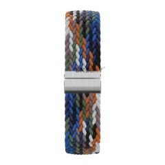 Samsung Gear S3 Frontier R760 - S3 Classic R770 22mm Uyumlu Metal Klips Solo Fiberlink Örgü Kordon Turuncu Siyah