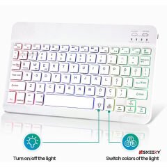 Apple Ipad 10.nesil 2022 10.9 Inç Uyumlu Rgb Işıklı Bluetooth & Wireless Türkçe Klavye Mouse Seti