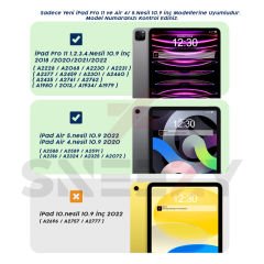 Apple iPad Pro 11 İnç 1.2.3.4. Nesil Kılıf Craft Kalem Bölmeli Uyku Modlu Kapaklı Smart Case Mavi - Mavi