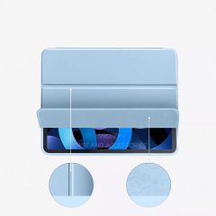 Apple iPad Pro 11 İnç 1.2.3.4. Nesil Kılıf Craft Kalem Bölmeli Uyku Modlu Kapaklı Smart Case Mavi - Mavi