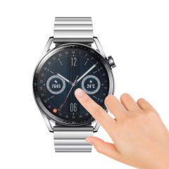 Huawei Watch GT3 46mm Uyumlu Kolay Takılabilir Takma Aparatlı Temperli Cam Ekran Koruyucu