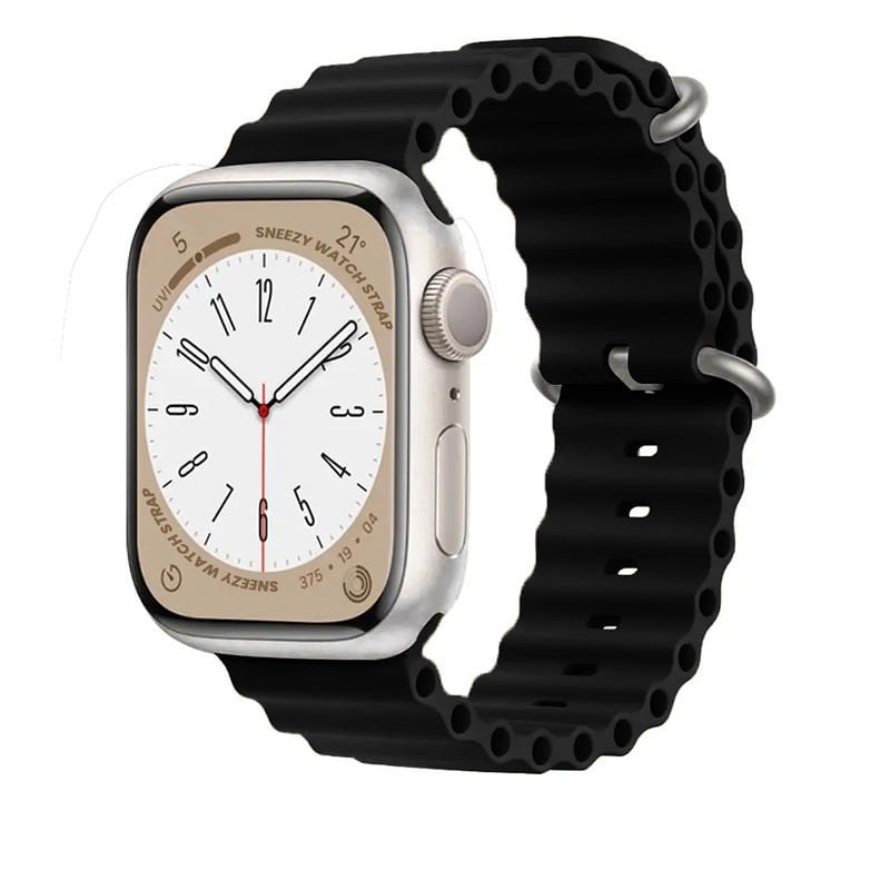 Apple Watch 38mm 40mm 41mm Seri 1 2 3 4 5 6 7 8 Se Uyumlu Seaflex Ocean Silikon Kordon