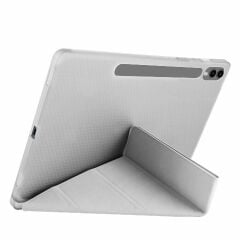 Samsung Galaxy Tab S9 Fe Plus X610 12.4 İnç Katlanabilir Kalemlikli Standlı Akıllı Kılıf Gri