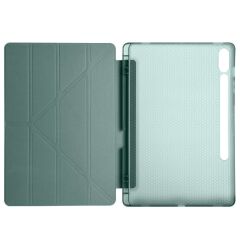 Samsung Galaxy Tab S9 Fe Plus X610 12.4 İnç Katlanabilir Kalemlikli Standlı Akıllı Kılıf Haki