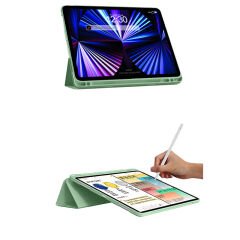 Apple iPad Pro 11 İnç 1.2.3.4. Nesil Kılıf Craft Kalem Bölmeli Uyku Modlu Kapaklı Smart Case Yeşil - Yeşil