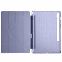 Samsung Galaxy Tab S9 Fe Plus X610 12.4 İnç Katlanabilir Kalemlikli Standlı Akıllı Kılıf Lavanta