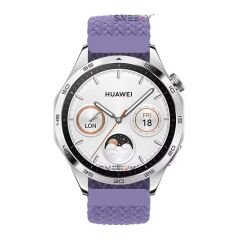 Sneezy Huawei Watch Ultimate - Watch Buds 22mm Uyumlu Metal Klips Solo Fiberlink Örgü Kordon Lila - Lila