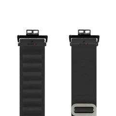 Huawei Watch Fit / Fit New Serisi İçin Özel Frost Tasarım Alpine Loop Dayanıklı Akıllı Saat Kayışı Siyah - Siyah
