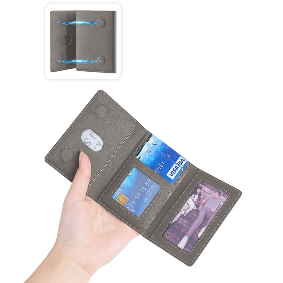 iPhone 14-14 Pro 14 Pro Max ile uyumlu MagSafe Manyetik Katlanabilir Standlı Deri Kartlık Cüzdan