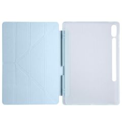 Samsung Galaxy Tab S9 Fe Plus X610 12.4 İnç Katlanabilir Kalemlikli Standlı Akıllı Kılıf Mavi