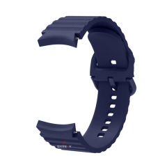 Samsung Galaxy Watch 6 40 43 44 47mm Orjinal Tasarım Kavisli Uyumlu AeroFlex Silikon Kordon Lacivert - Lacivert