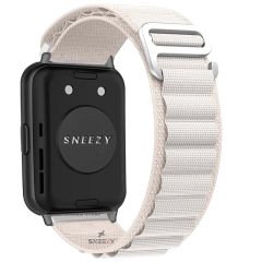 Huawei Watch Fit / Fit New Serisi İçin Özel Frost Tasarım Alpine Loop Dayanıklı Akıllı Saat Kayışı Starlight - Starlight