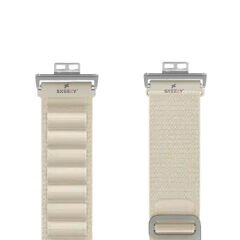 Huawei Watch Fit / Fit New Serisi İçin Özel Frost Tasarım Alpine Loop Dayanıklı Akıllı Saat Kayışı Starlight - Starlight