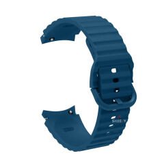 Samsung Galaxy Watch 6 40 43 44 47mm Orjinal Tasarım Kavisli Uyumlu AeroFlex Silikon Kordon Petrol Mavisi - Petrol Mavisi