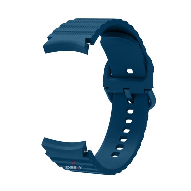 Samsung Galaxy Watch 6 40 43 44 47mm Orjinal Tasarım Kavisli Uyumlu AeroFlex Silikon Kordon Petrol Mavisi - Petrol Mavisi