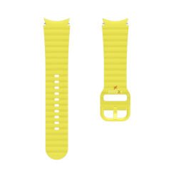 Samsung Galaxy Watch 6 40 43 44 47mm Orjinal Tasarım Kavisli Uyumlu AeroFlex Silikon Kordon Sarı - Sarı