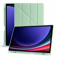 Samsung Galaxy Tab S9 Fe Plus X610 12.4 İnç Katlanabilir Kalemlikli Standlı Akıllı Kılıf Yeşil