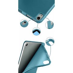 Apple iPad Air 4. 5. Nesil 10.9 İnç Uyumlu Kılıf Craft Kalem Bölmeli Uyku Modlu Kapaklı Smart Case Petrol Mavisi - Petrol Mavisi