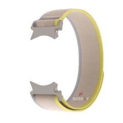 Samsung Galaxy Watch 6 40 43 44 47mm Uyumlu Wander Trail Loop Kordon Kavisli Tasarım Sarı - Sarı