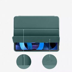 Apple iPad 10.Nesil 10.9 İnç Kılıf Craft Kalem Bölmeli Uyku Modlu Kapaklı Smart Case Haki - Haki