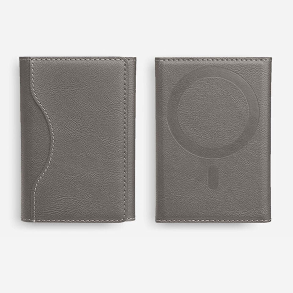 iPhone 16-16 Pro 16 Pro Max ile uyumlu MagSafe Manyetik Katlanabilir Standlı Deri Kartlık Cüzdan