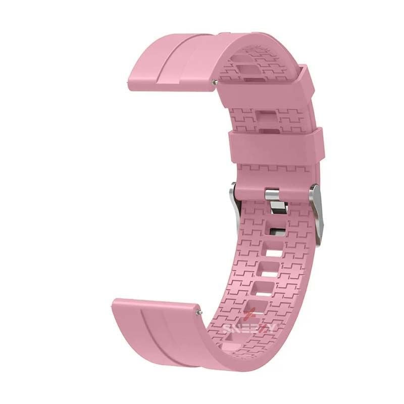 Xiaomi Watch S1/S1 Active Mi Watch/Watch Color Uyumlu NovaGT Supreme Metal Tokalı Silikon Kordon Pembe