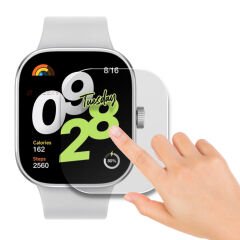 Redmi Watch 4 Uyumlu Kolay Takılabilir Takma Aparatlı Temperli Cam Ekran Koruyucu