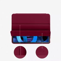 Apple iPad 10.Nesil 10.9 İnç Kılıf Premium Kalem Bölmeli Uyku Modlu Kapaklı Smart Case Mürdüm - Mürdüm