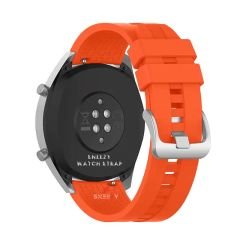 Xiaomi Watch S1/S1 Active Mi Watch/Watch Color Uyumlu NovaGT Supreme Metal Tokalı Silikon Kordon Turuncu