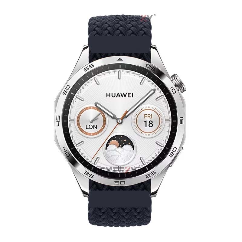 Huawei Watch GT3 Elite-Active 46mm-GT3 Pro-GT3 Se 22mm Uyumlu Metal Klips Solo Fiberlink Örgü Kordon Lacivert - Lacivert