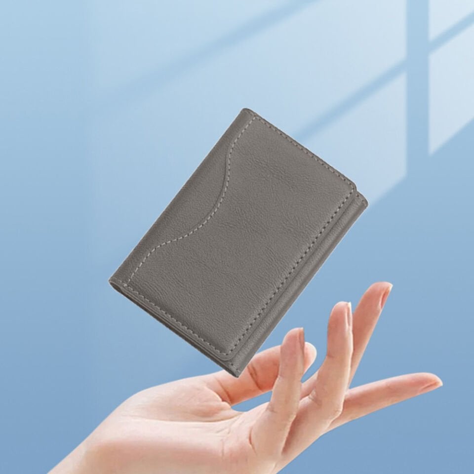 iPhone 17-17 Pro 17 Pro Max ile uyumlu MagSafe Manyetik Katlanabilir Standlı Deri Kartlık Cüzdan