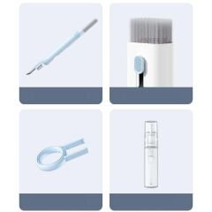 7'si 1 Arada Klavye Temizlik Seti - Bilgisayar, Telefon, Airpods İçin Çok Fonksiyonlu Temizleyici Mavi - Mavi