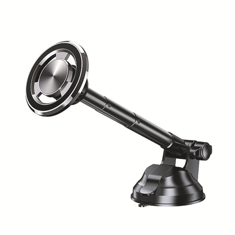 Araç İçi Manyetik Telefon Tutucu Vantuzlu Dashboard Cam Montajlı Teleskopik Ayarlanabilir Telefon Standı