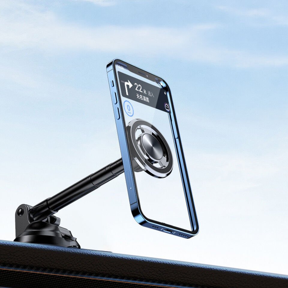 Araç İçi Manyetik Telefon Tutucu Vantuzlu Dashboard Cam Montajlı Teleskopik Ayarlanabilir Telefon Standı