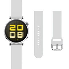 Huawei Watch GT5 41mm İle Uyumlu Yumuşak PureLux Soft Tokalı Silikon Kordon Beyaz