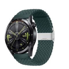 Huawei Watch GT3 Elite-Active 46mm-GT3 Pro-GT3 Se 22mm Uyumlu Metal Klips Solo Fiberlink Örgü Kordon Petrol