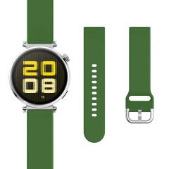 Huawei Watch GT5 41mm İle Uyumlu Yumuşak PureLux Soft Tokalı Silikon Kordon Haki