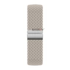 Huawei Watch GT3 Elite-Active 46mm-GT3 Pro-GT3 Se 22mm Uyumlu Metal Klips Solo Fiberlink Örgü Kordon Starlight - Starlight