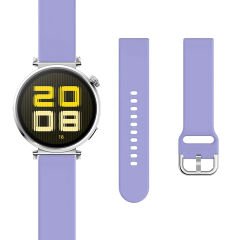 Huawei Watch GT5 41mm İle Uyumlu Yumuşak PureLux Soft Tokalı Silikon Kordon Lavanta