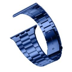Apple Watch 42mm 44mm 45mm Watch Seri 3 4 5 6 7 Se Uyumlu Ironweft Döküm Çelik Metal Kordon Lacivert