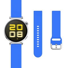 Huawei Watch GT5 41mm İle Uyumlu Yumuşak PureLux Soft Tokalı Silikon Kordon Mavi