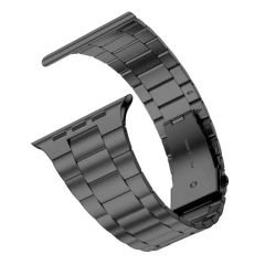 Apple Watch 42mm 44mm 45mm Watch Seri 3 4 5 6 7 Se Uyumlu Ironweft Döküm Çelik Metal Kordon Siyah