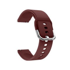 Huawei Watch GT5 41mm İle Uyumlu Yumuşak PureLux Soft Tokalı Silikon Kordon Mürdüm