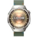 Huawei Watch GT6 Pro 46mm İle Uyumlu Dalga Desenli Tokalı Yumusaş Soft Silikon Kordon Haki